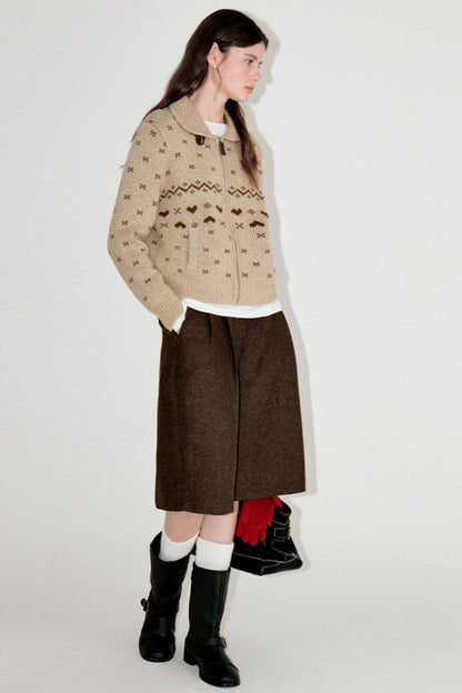 Retro Wool Fair Isle Cardigan