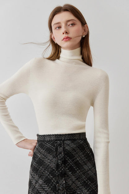 High Neck Knit Base Layer Sweater