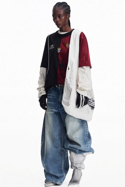 Vintage Crew Neck Jersey Top