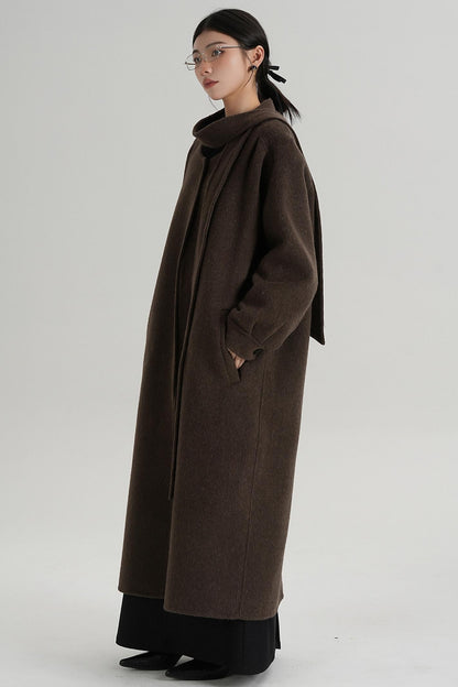 Temperament Woolen Long Coat