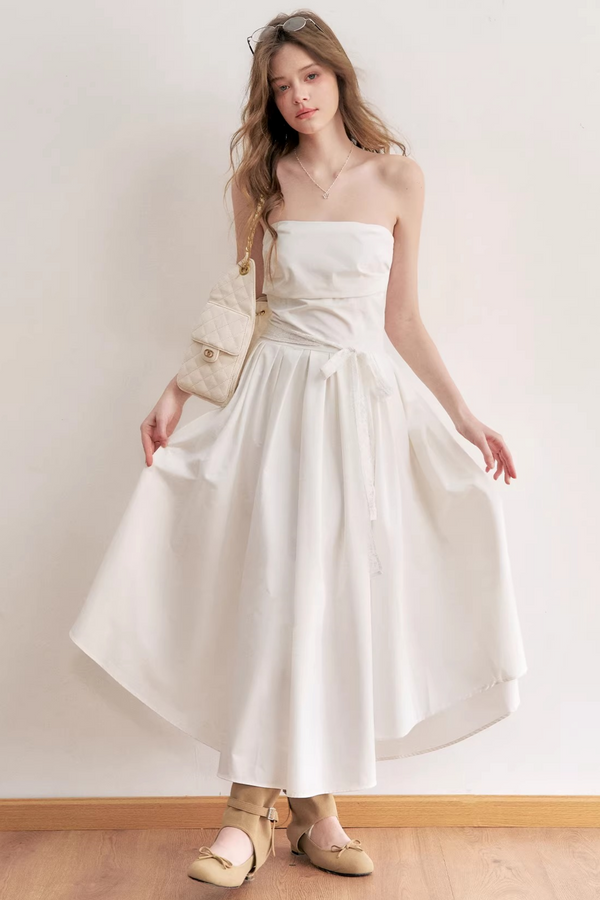 Delicate Lace Strapless Dress