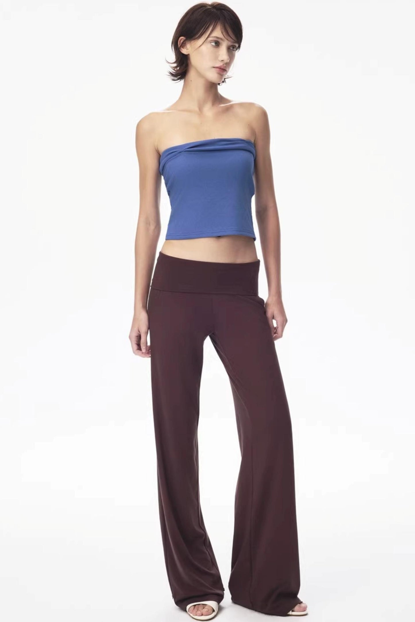 Summer Blue Two-Tone Tube Top