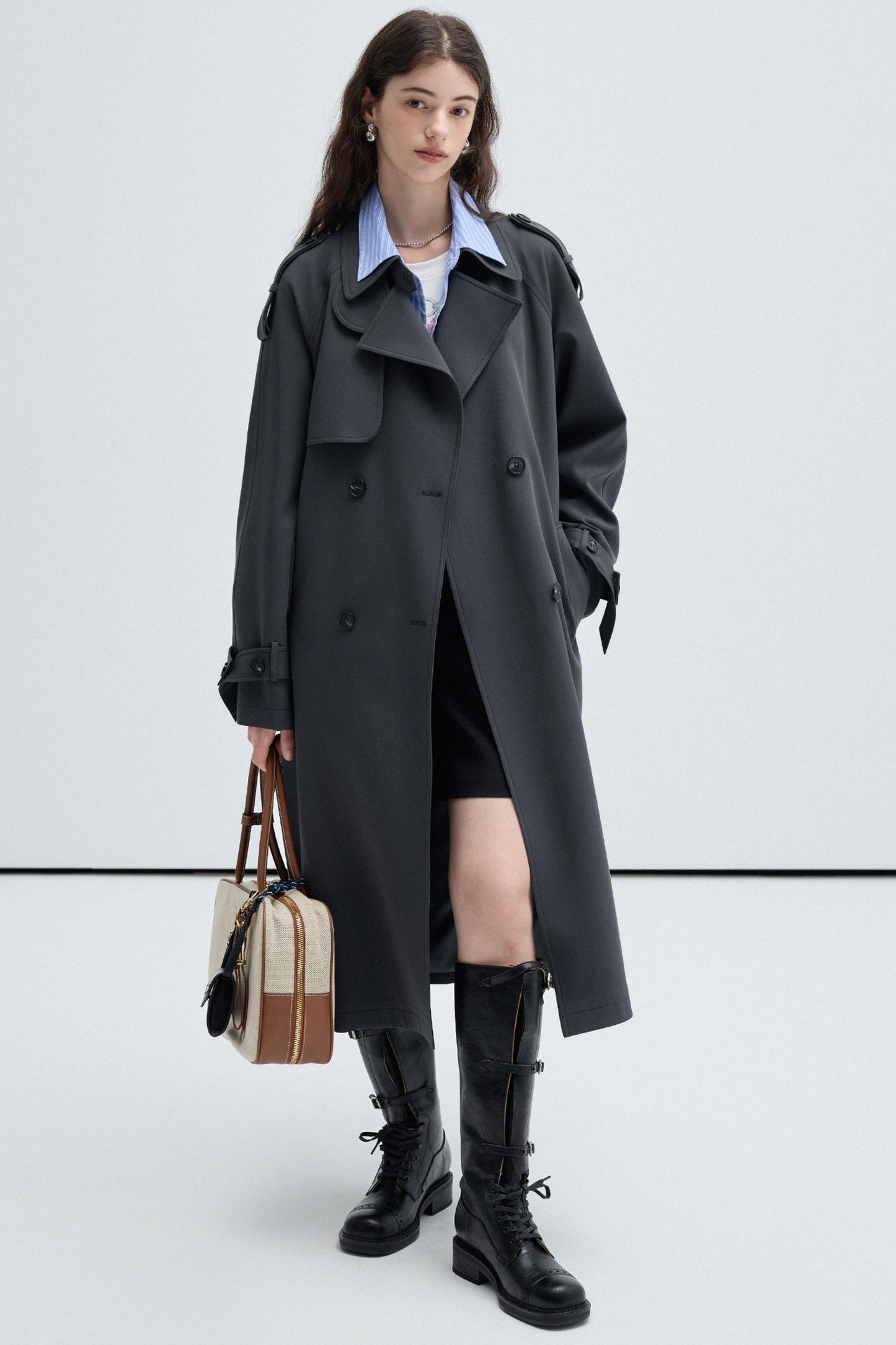 British Style Midi Trench Coat