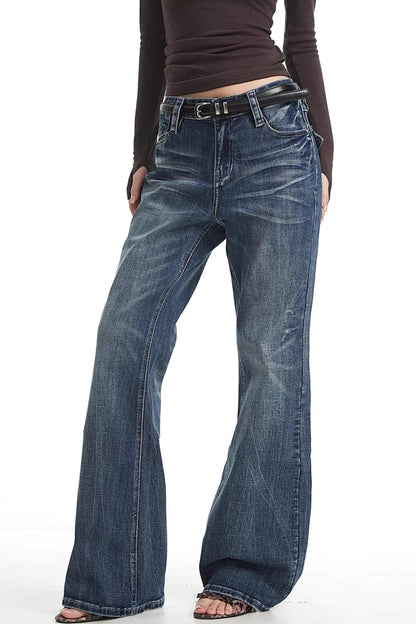 Retro Flared Denim Pants