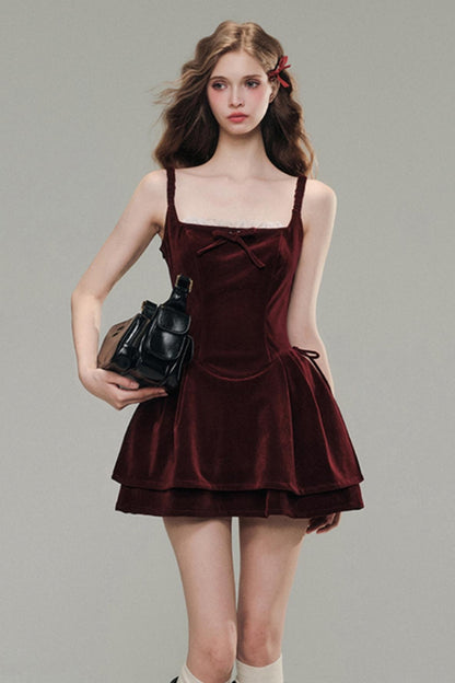 Red Velvet Little Black Dress