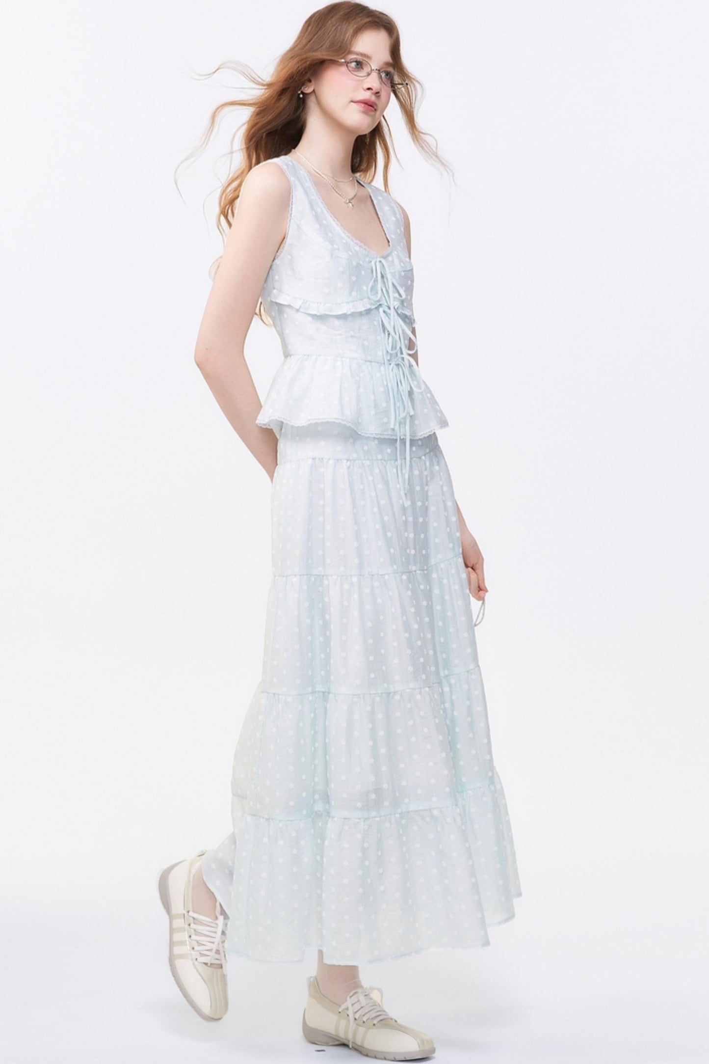 Floral Print Two-Piece Skirt Set-Up