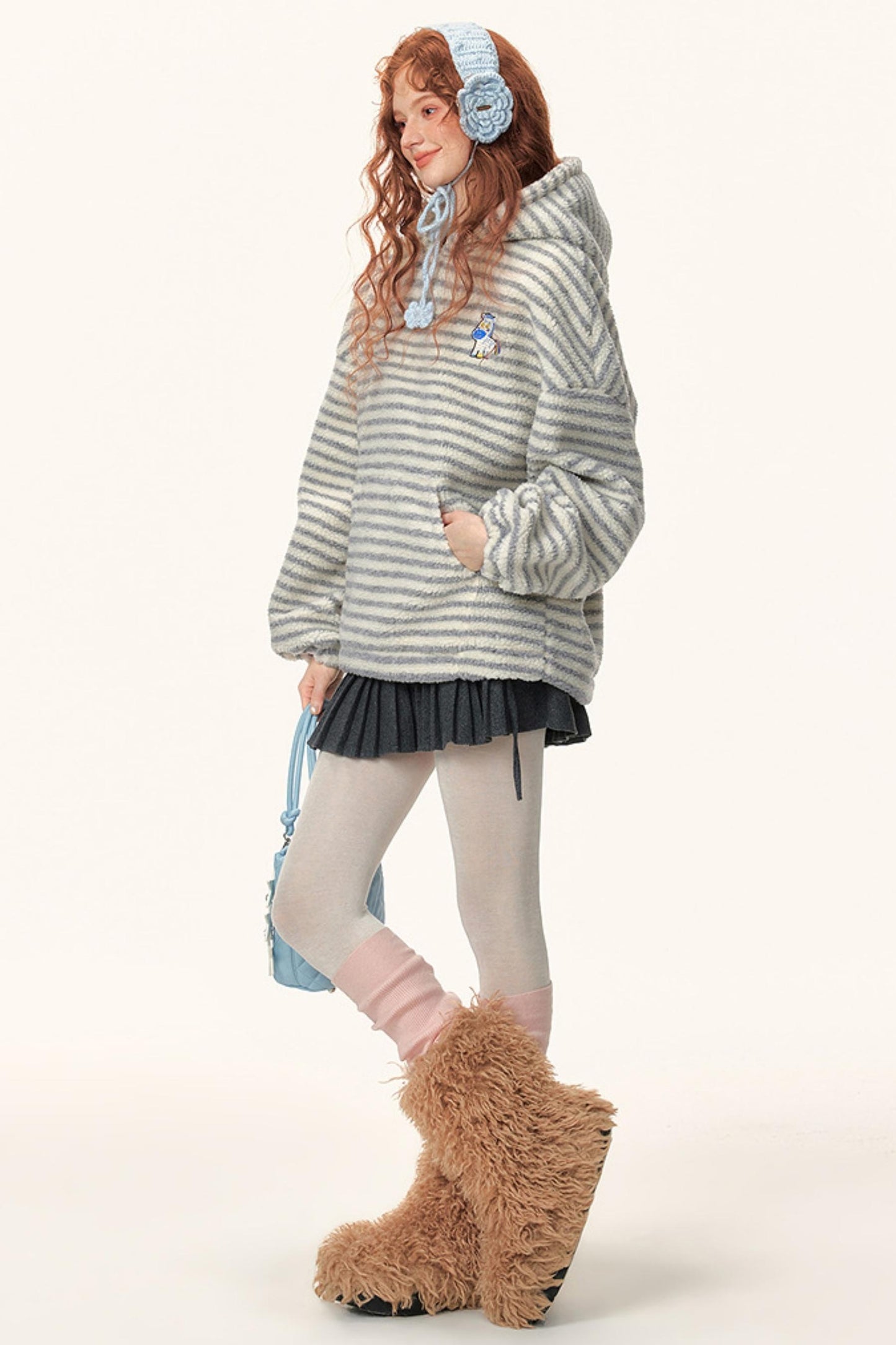 Imitation Cashmere Hooded Top