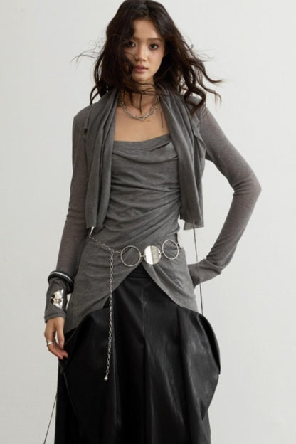 Classical Pleated Layered Top