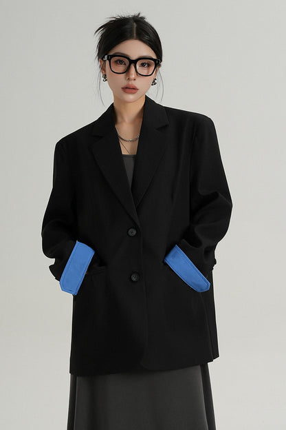 Blazer à lacets de design tempérament 