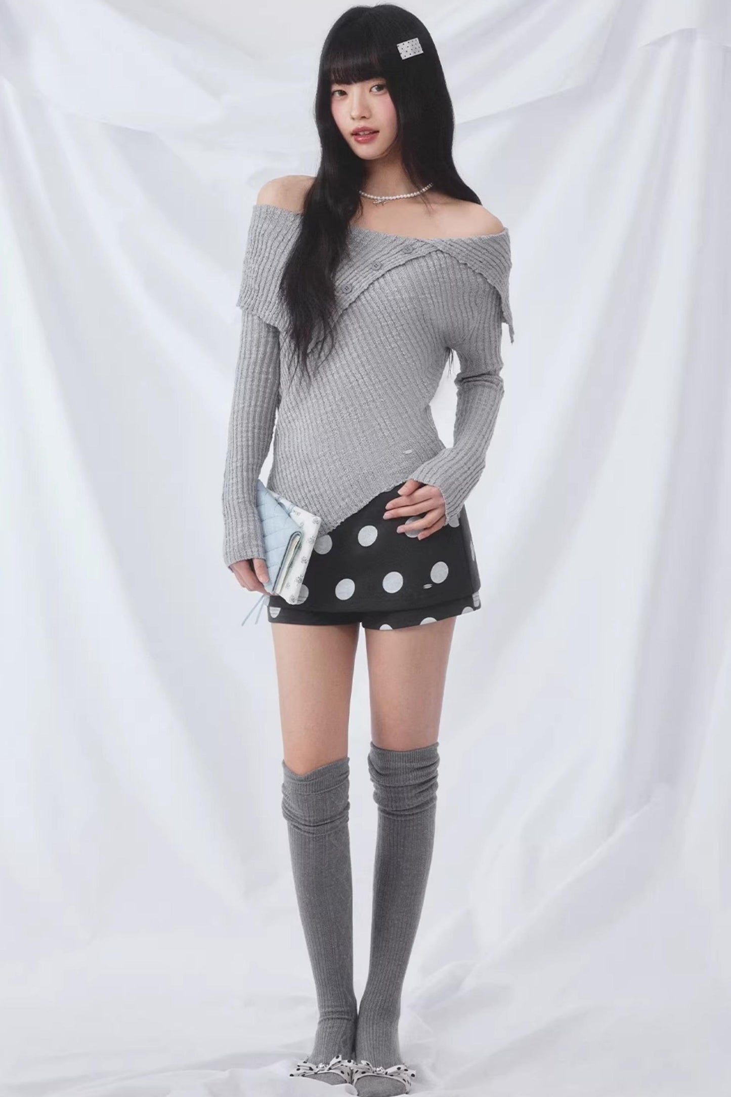 Retro Polka Dot Culottes Skirt