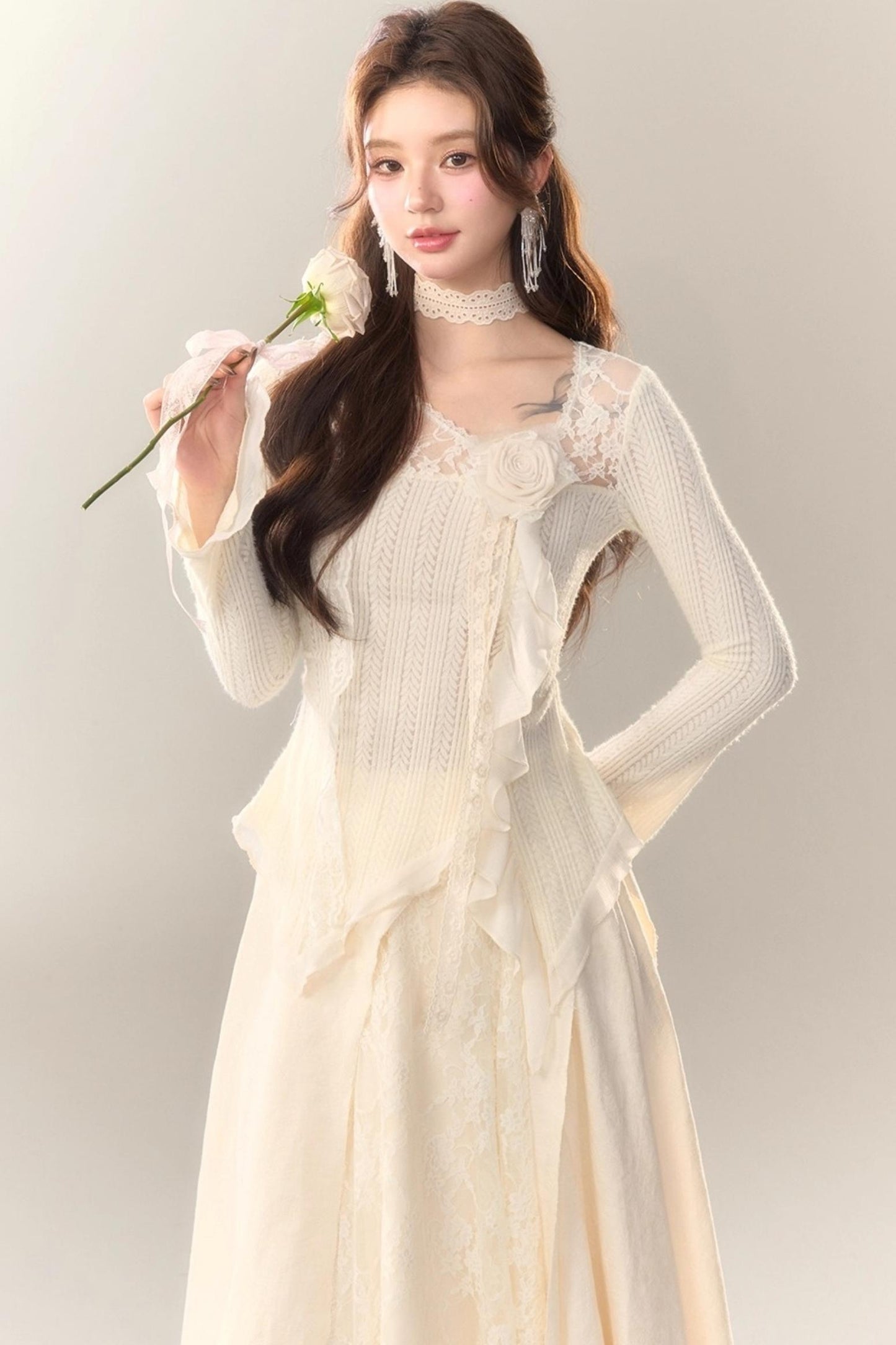 Wild White Tea Skirt Set-Up