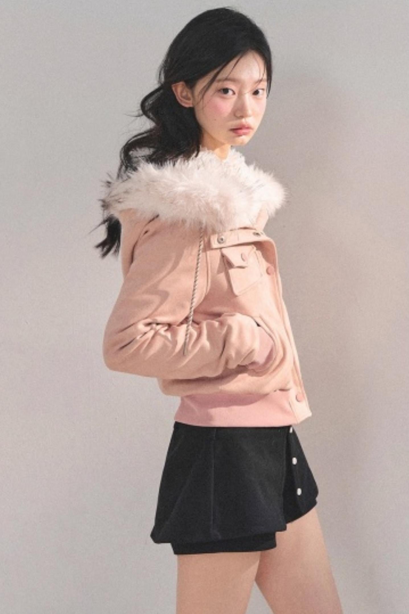 Hooded Faux Fur Winter Coat