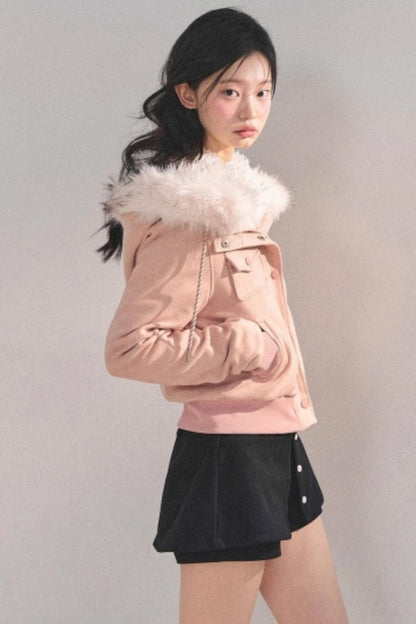 Hooded Faux Fur Winter Coat