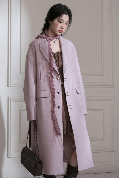 Herringbone Tweed Coat