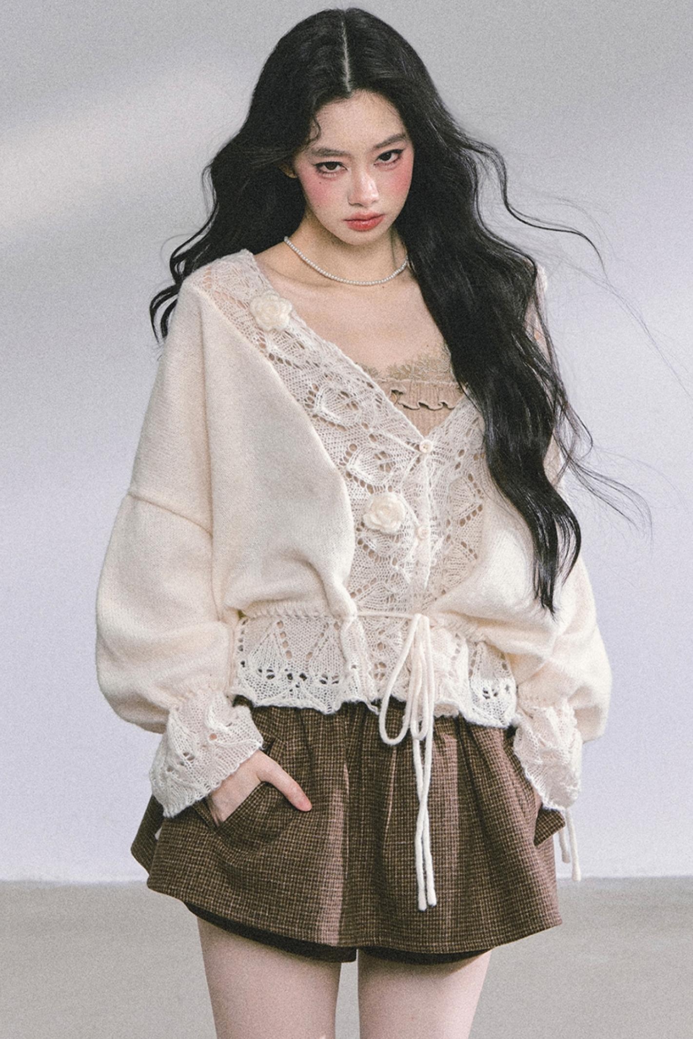 Korean Knit Cardigan & Top Set-Up