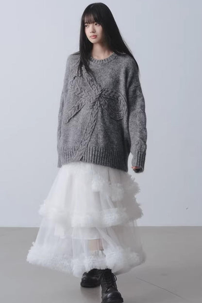 Winter Gift Bow Sweater