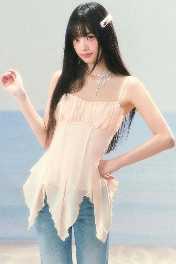 Irregular Hem Fishbone Camisole