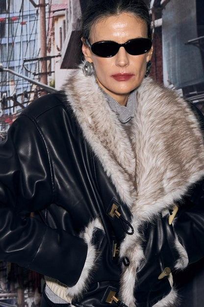 Vintage Leather Patchwork Jacket