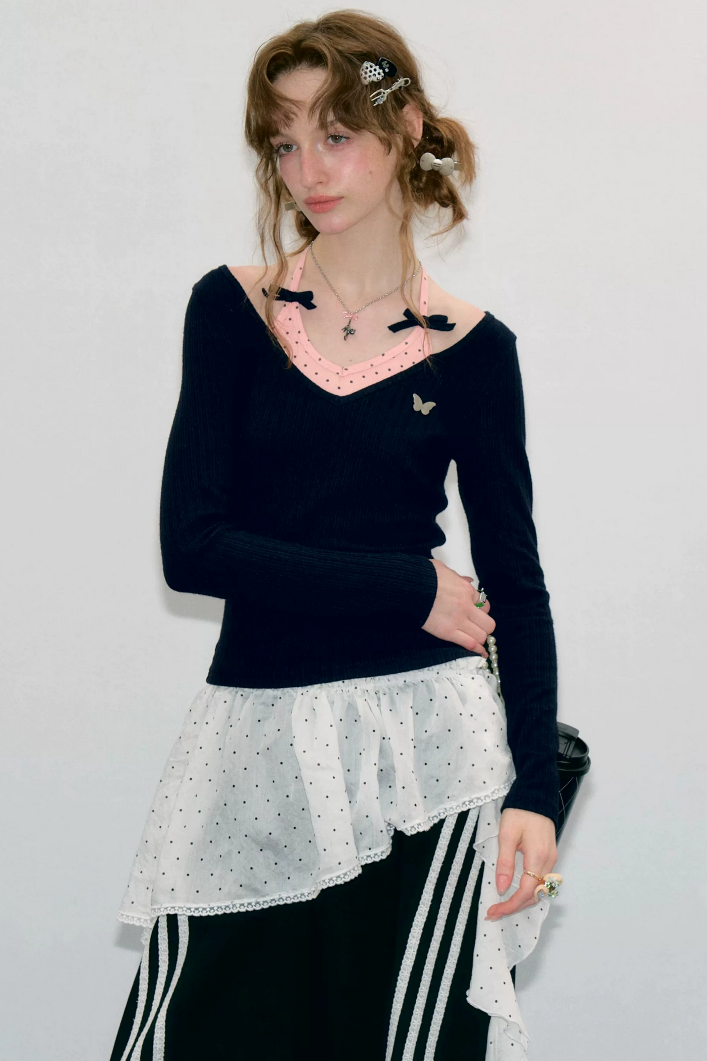 Autumn Polka Dot Halter Top