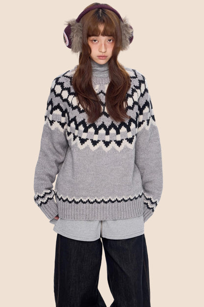 Fair Isle Knit Sweater