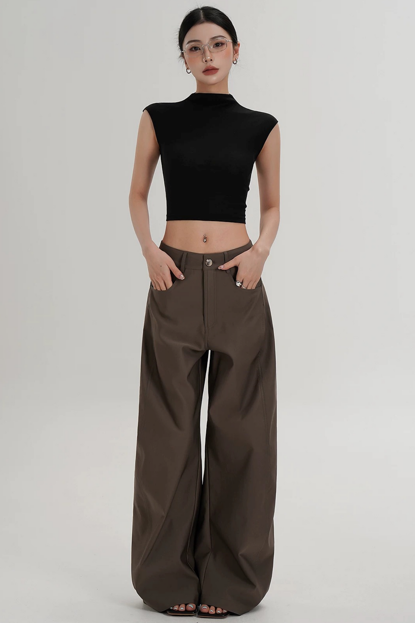 Elegant High-Waisted Sleeveless Top
