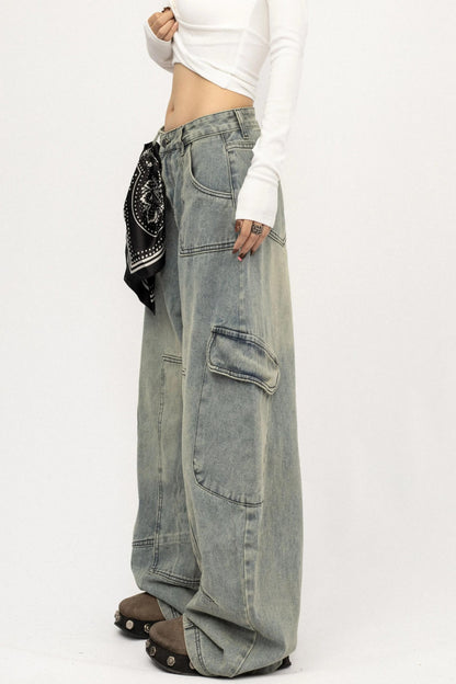 American Vintage Multi-Pocket Cargo Jeans