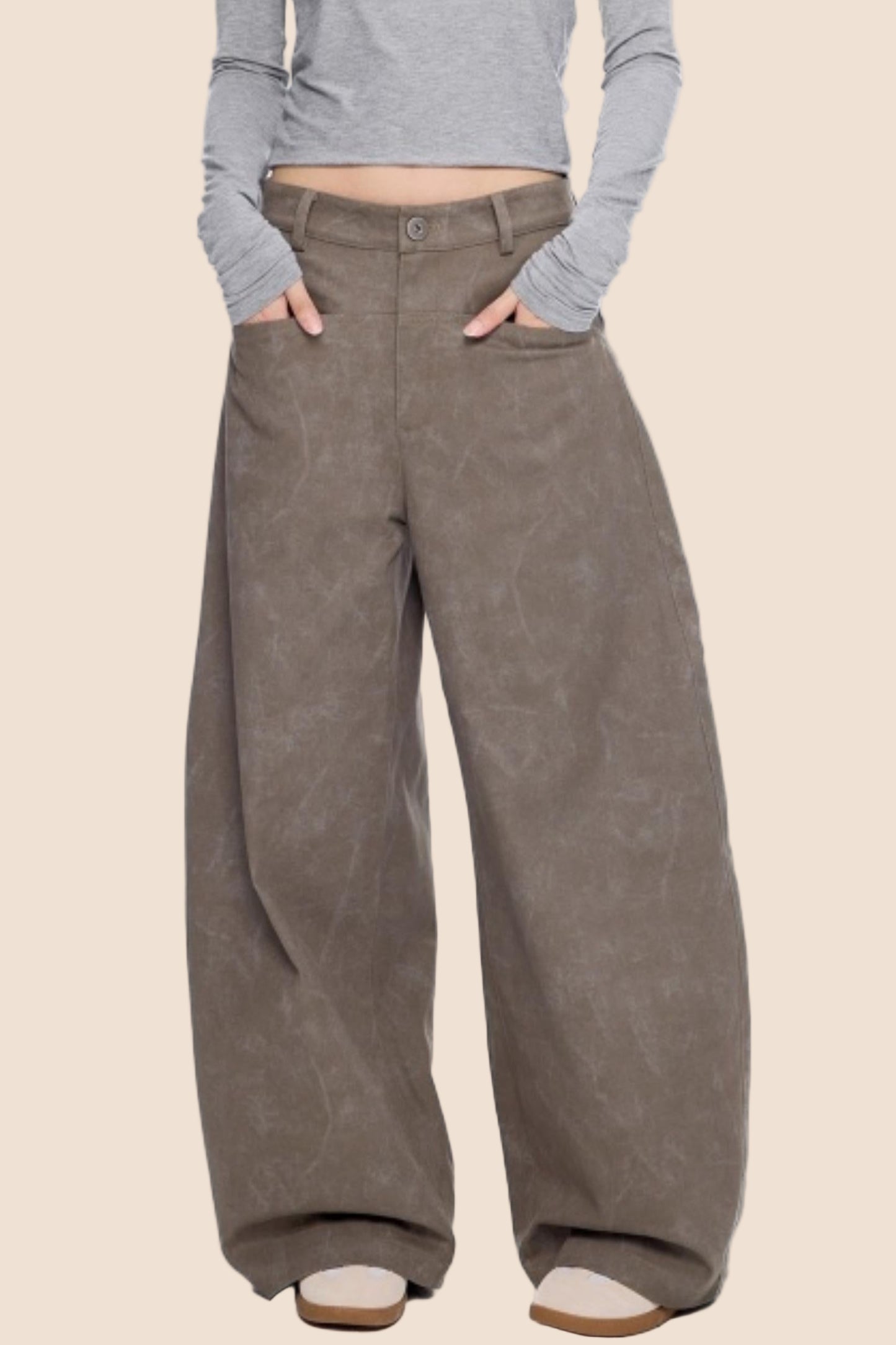 Retro Scimitar Wide-Leg Pants