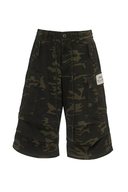 Retro High Waist Camouflage Cargo Pants