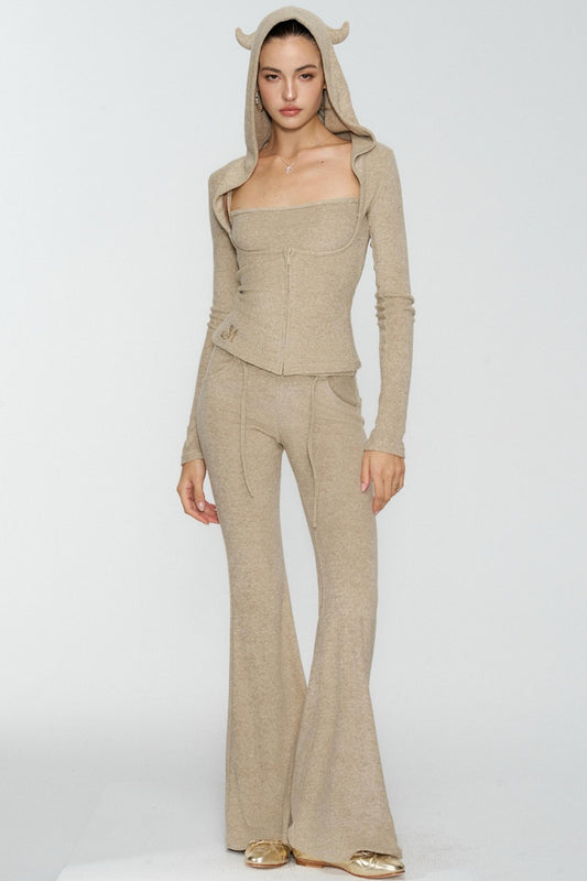 Girl Devil Horn Fleece Set-Up