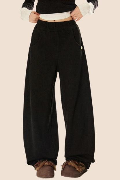 Retro-Sweatpants mit weitem Bein 