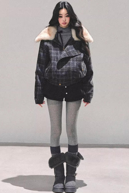 Hepburn Plaid Quilted Jacket