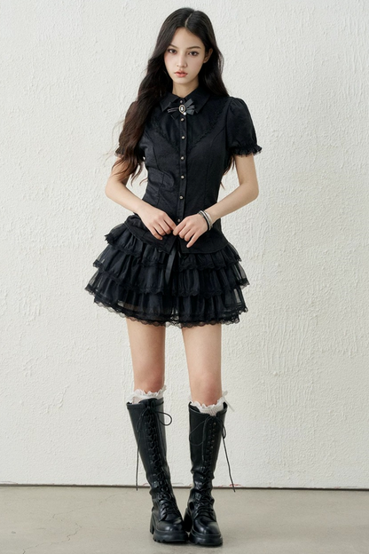 Ghost Girl Puff Sleeve Top