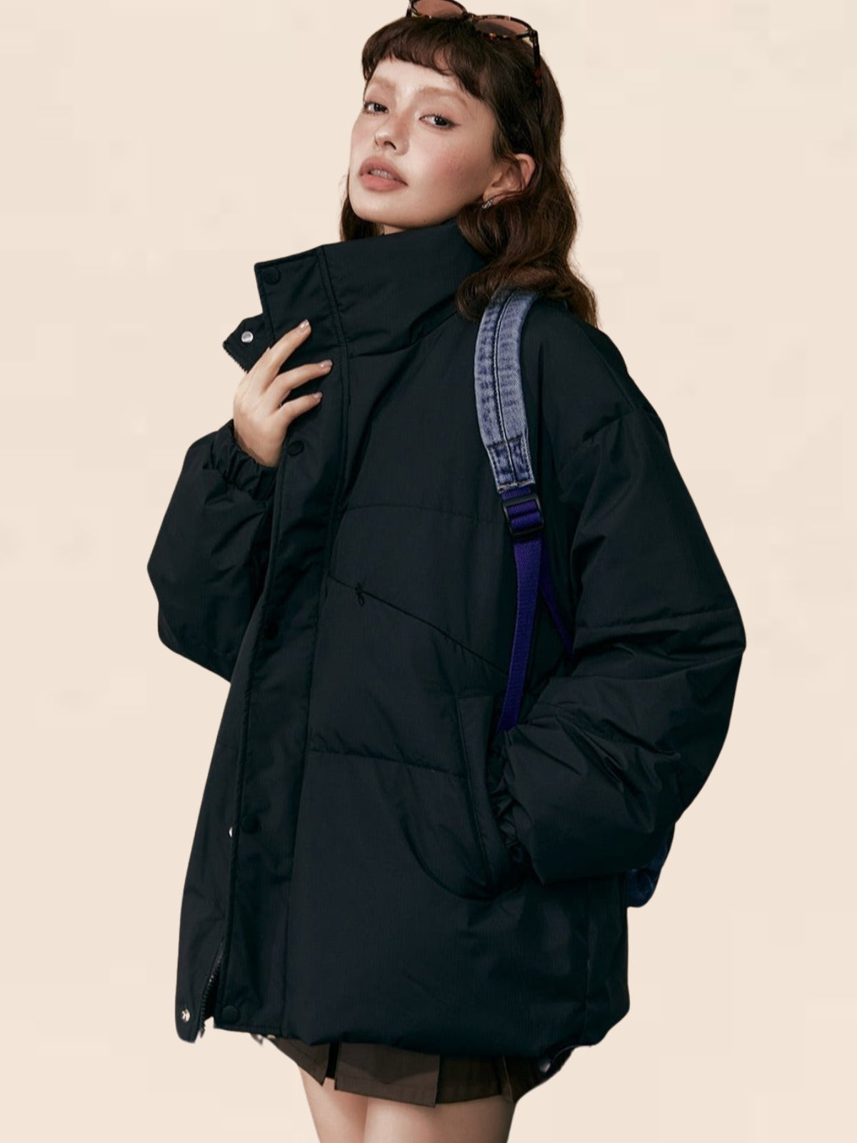 Long-sleeved Loose Down Jacket