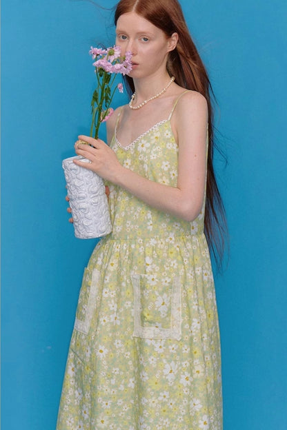 Floral Halter A-Line Dress