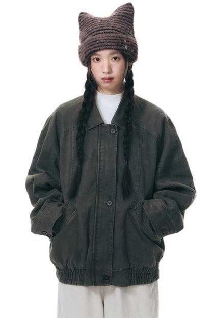 Vintage Lapel Cargo Jacket