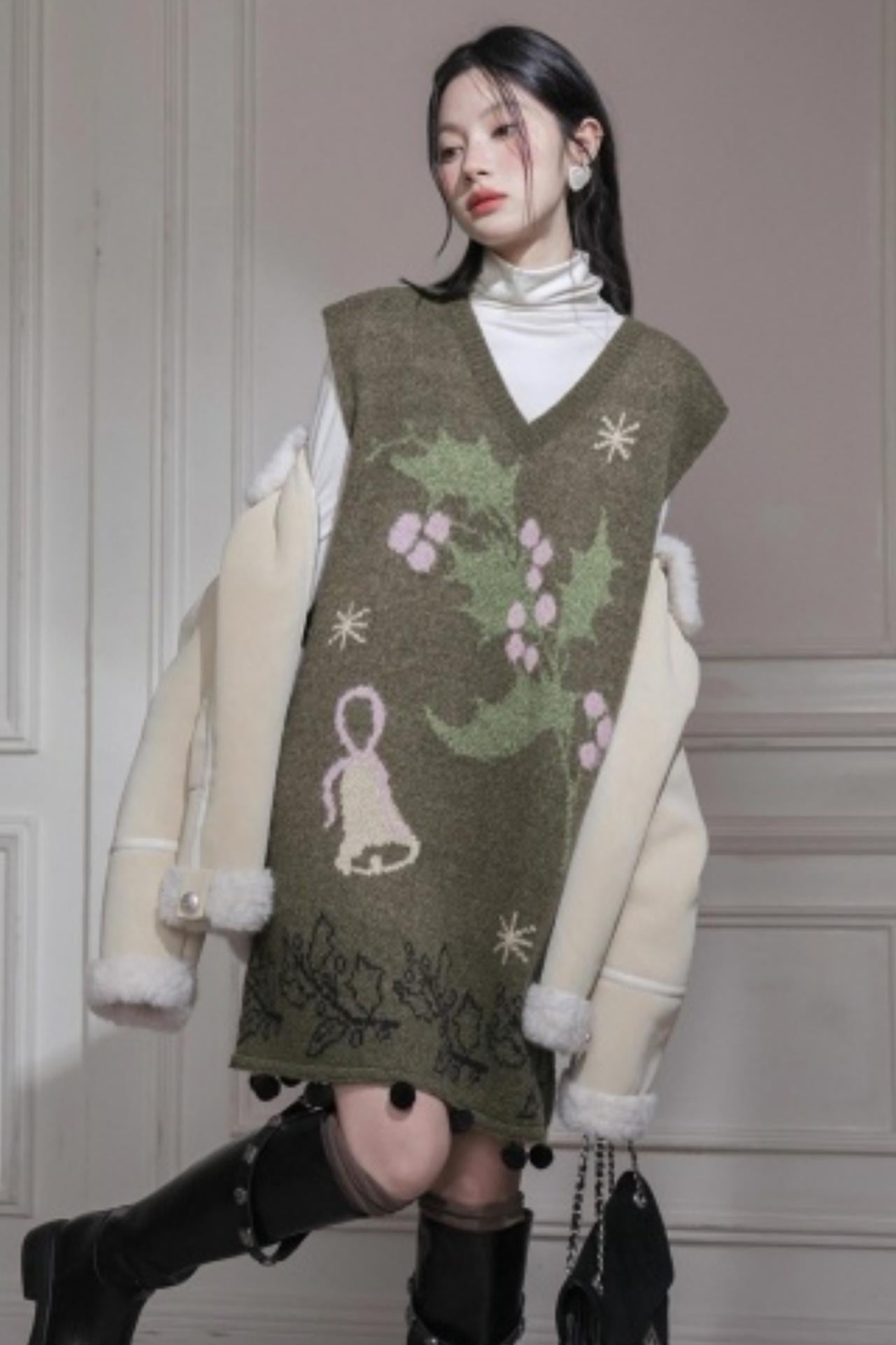 Pine Needle Knit Dress