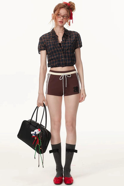 Embroidered College Shorts