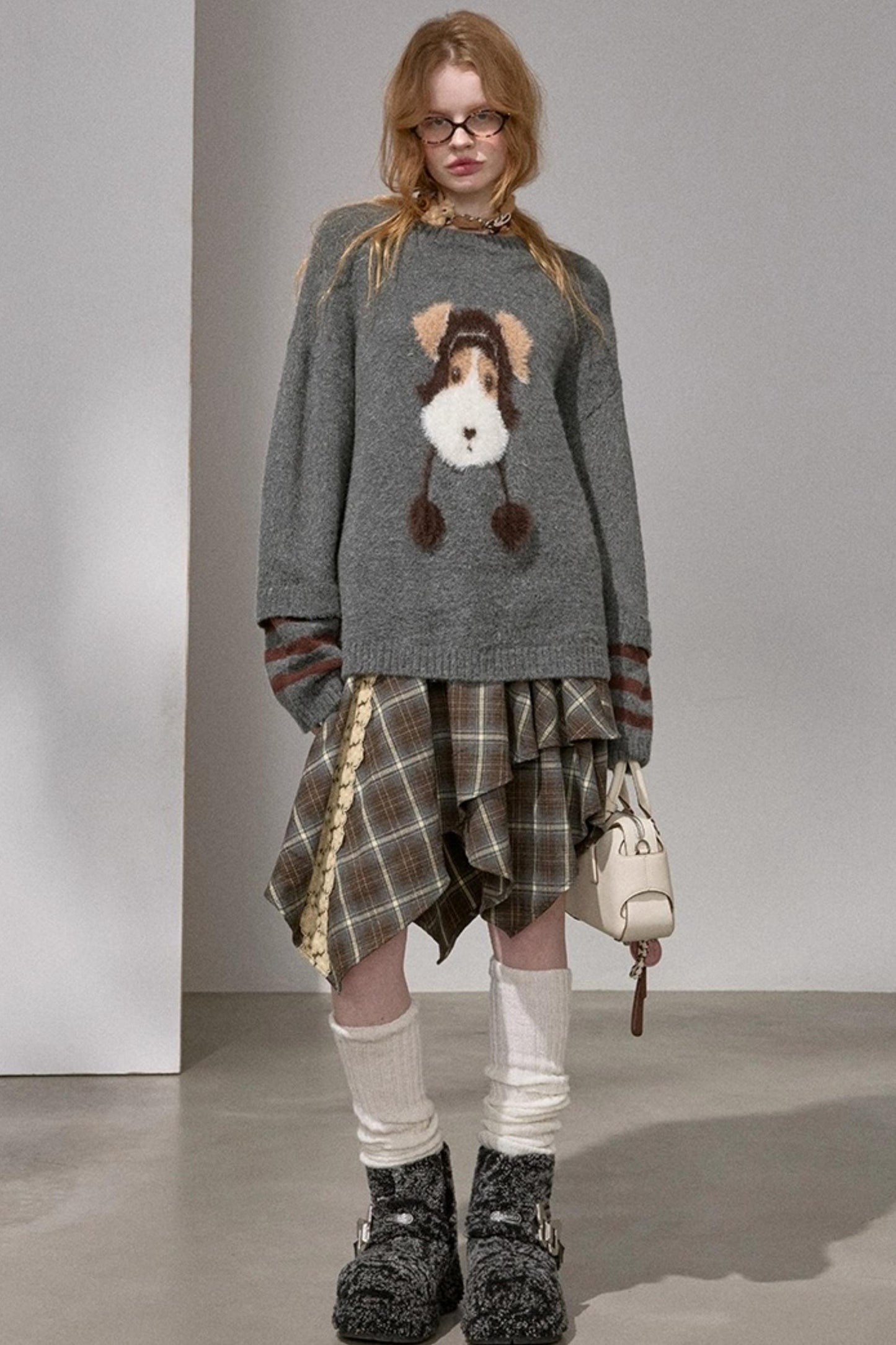 Hat and Puppy Knitted Sweater