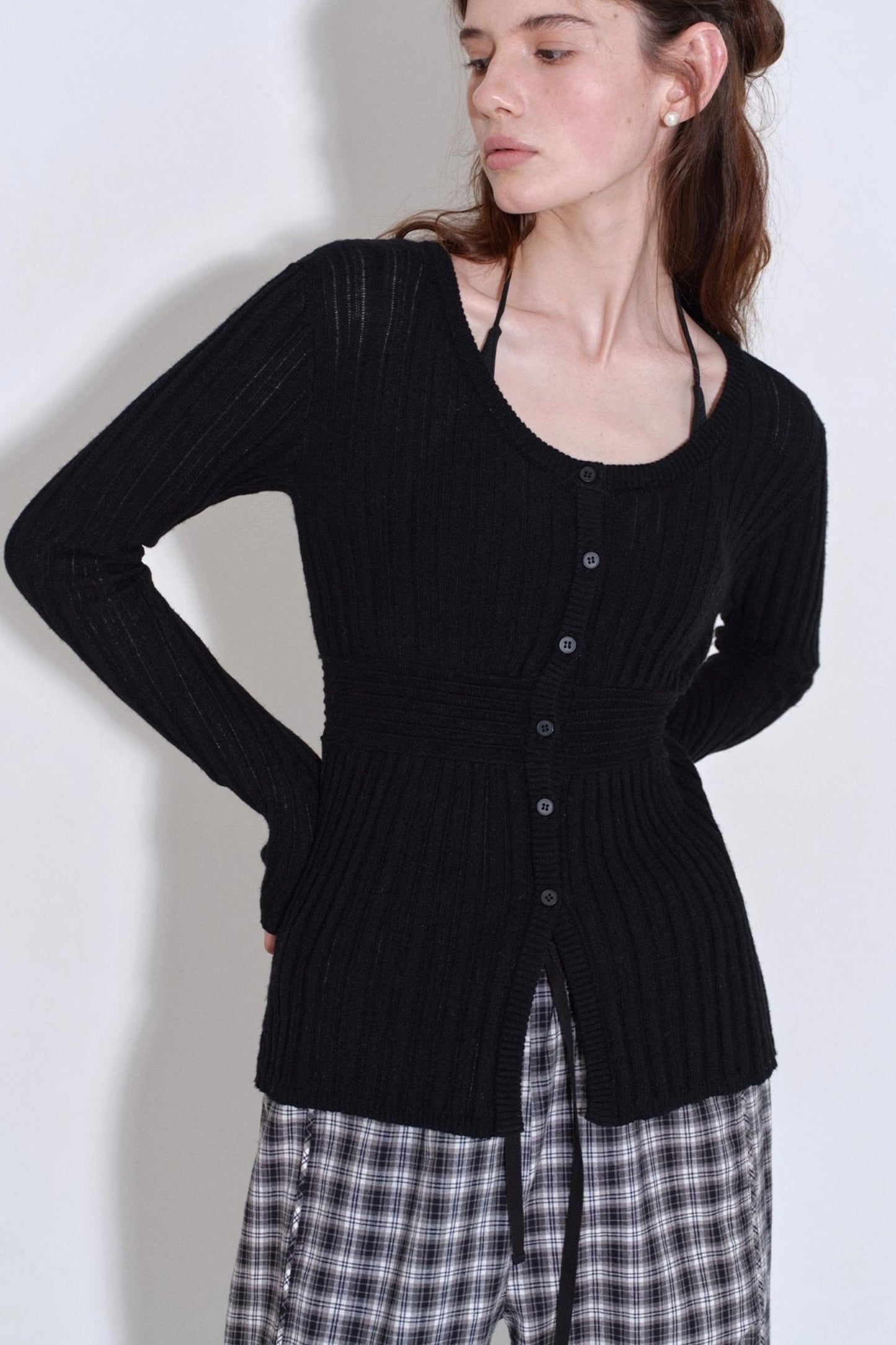 Slimming U-Neck Knitted Cardigan