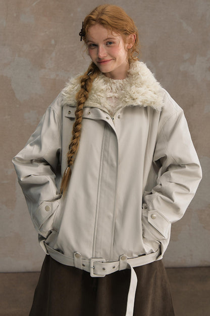 Time Traveler Fur Collar Jacket
