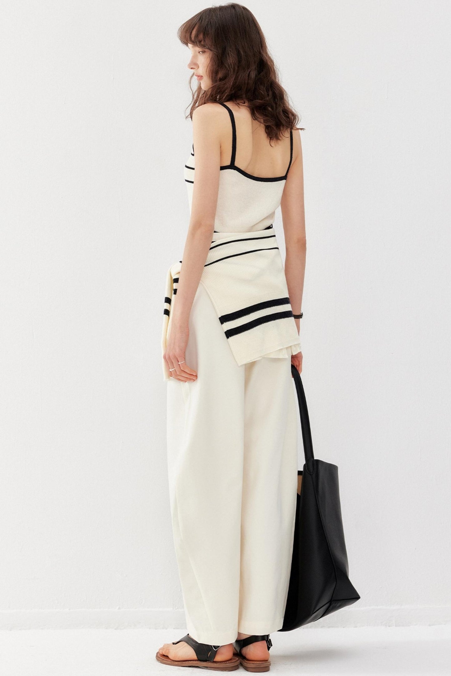 Striped Knit Jacket Set-Up