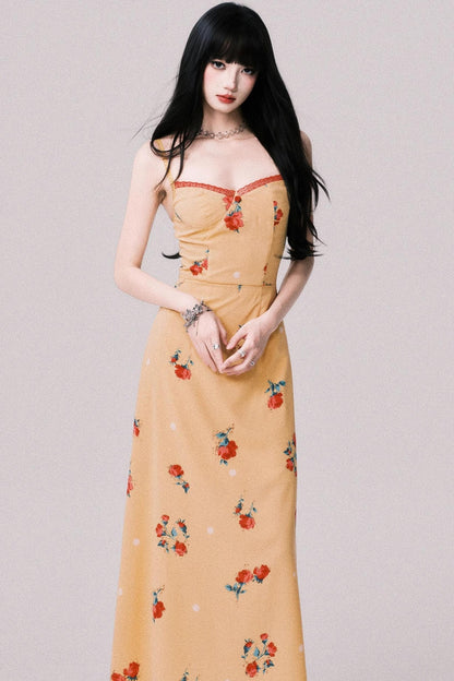 Twilight Floral Halter Dress