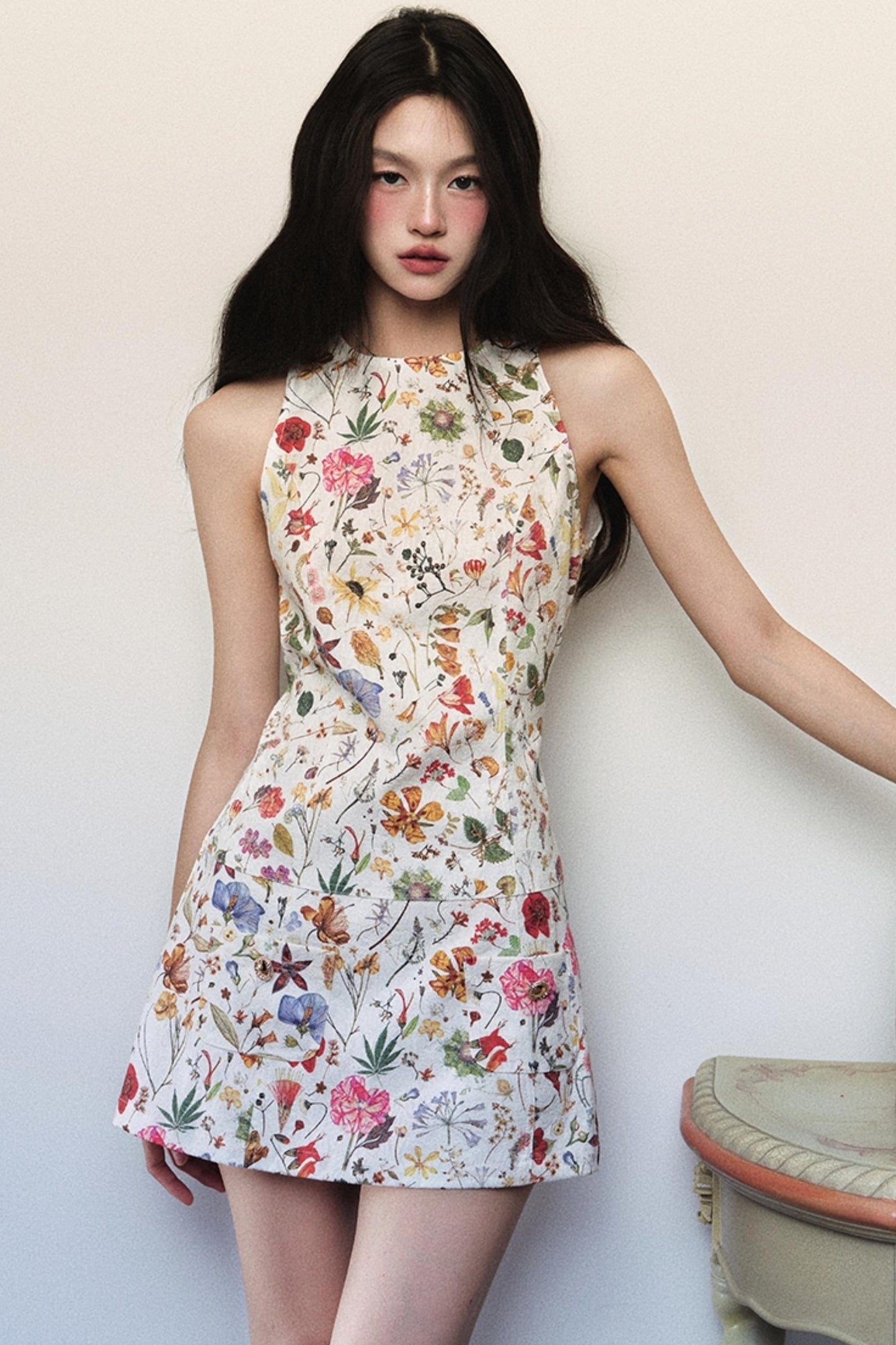 Wind Flower Sleeveless Dress