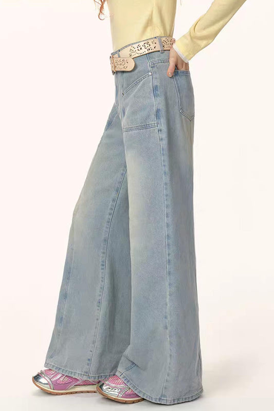 Chic High-Waisted Loose Jeans Pants