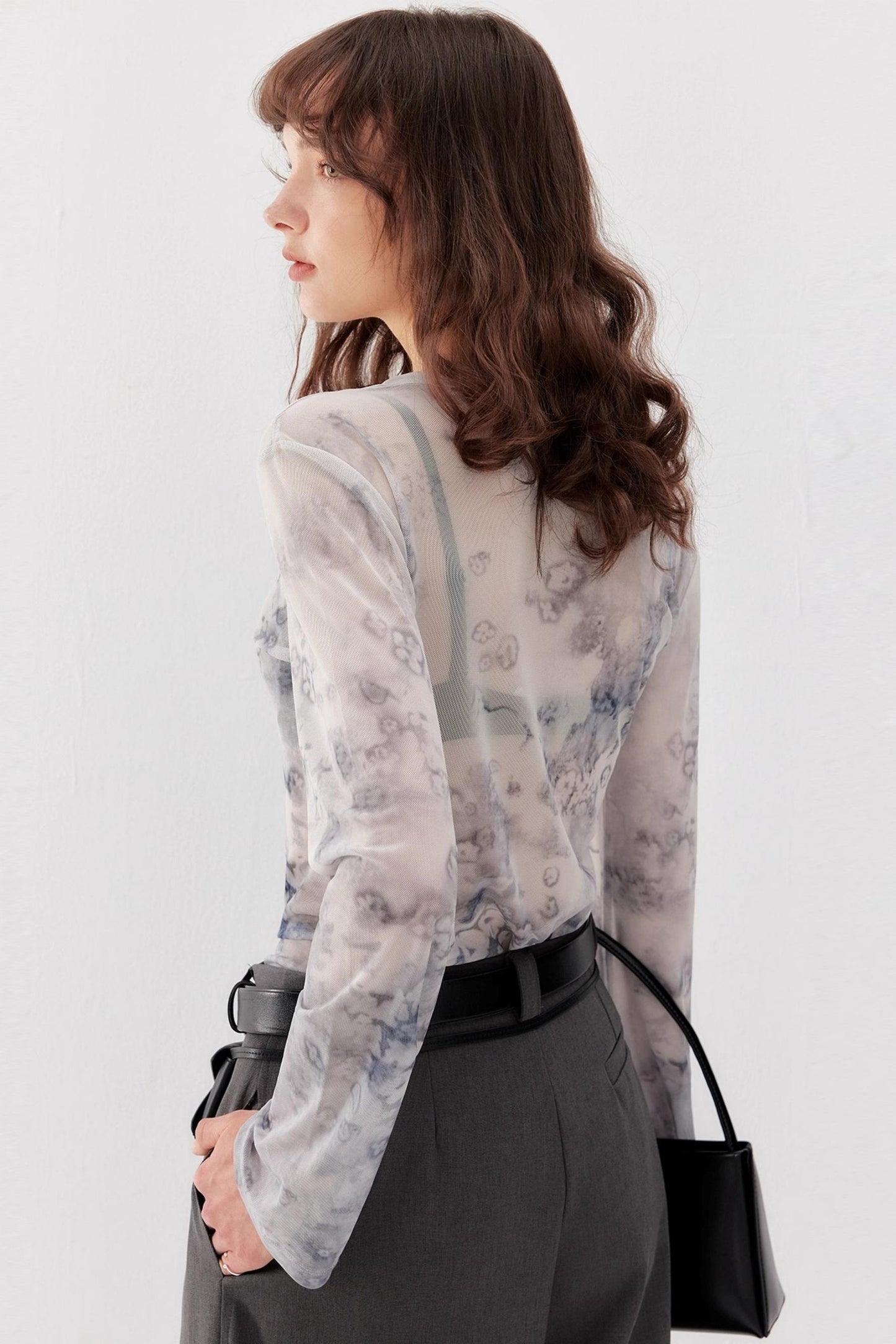 Layered Tulle Triangle Bra Top set-Up