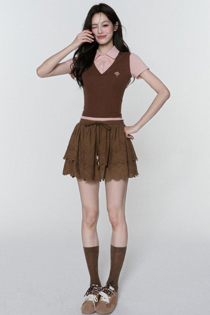 Vintage Rose Polo Tee