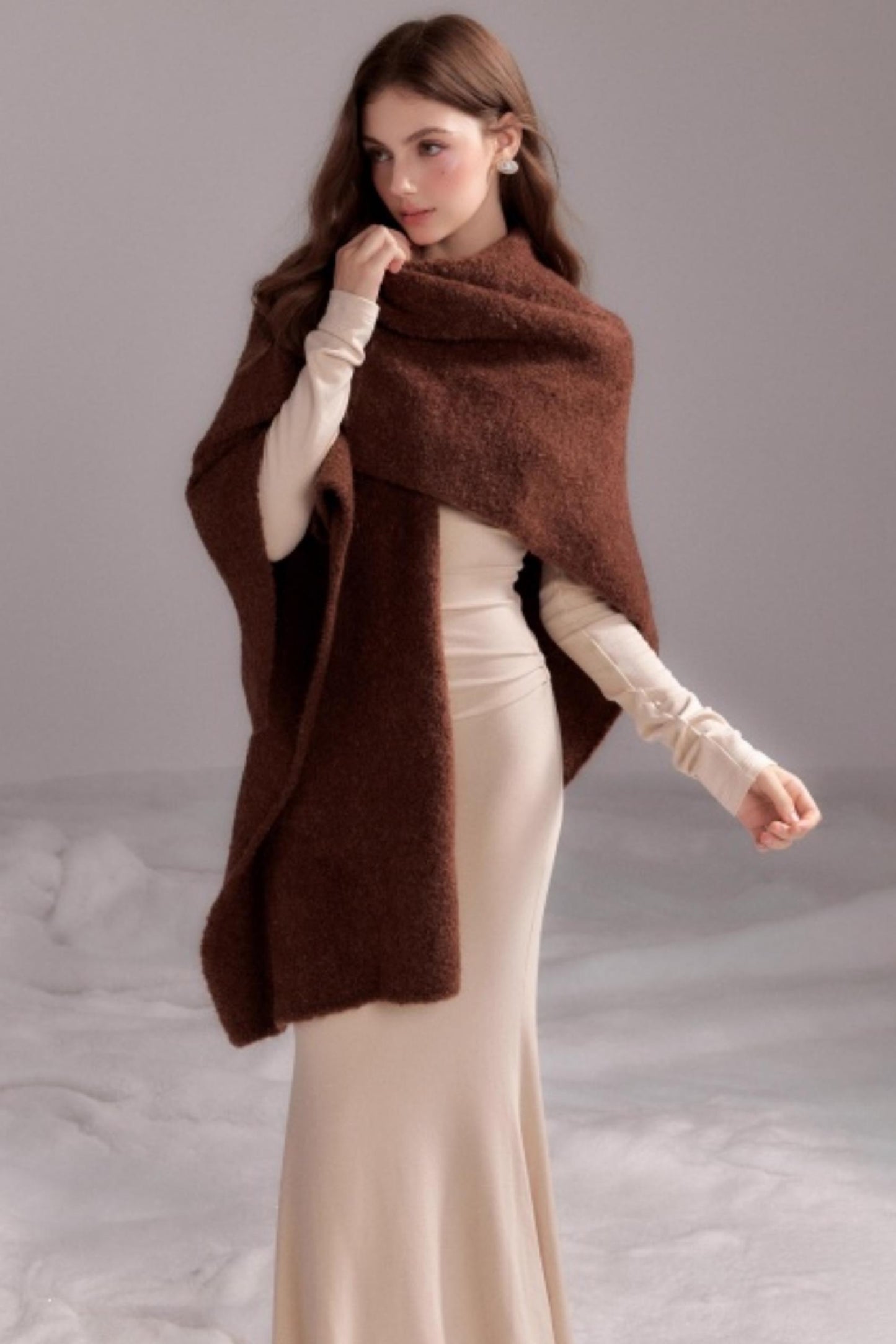 Soft Wool Cloak Shawl