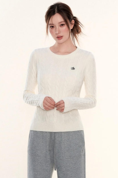 Vintage Twist Cable Knit Sweater