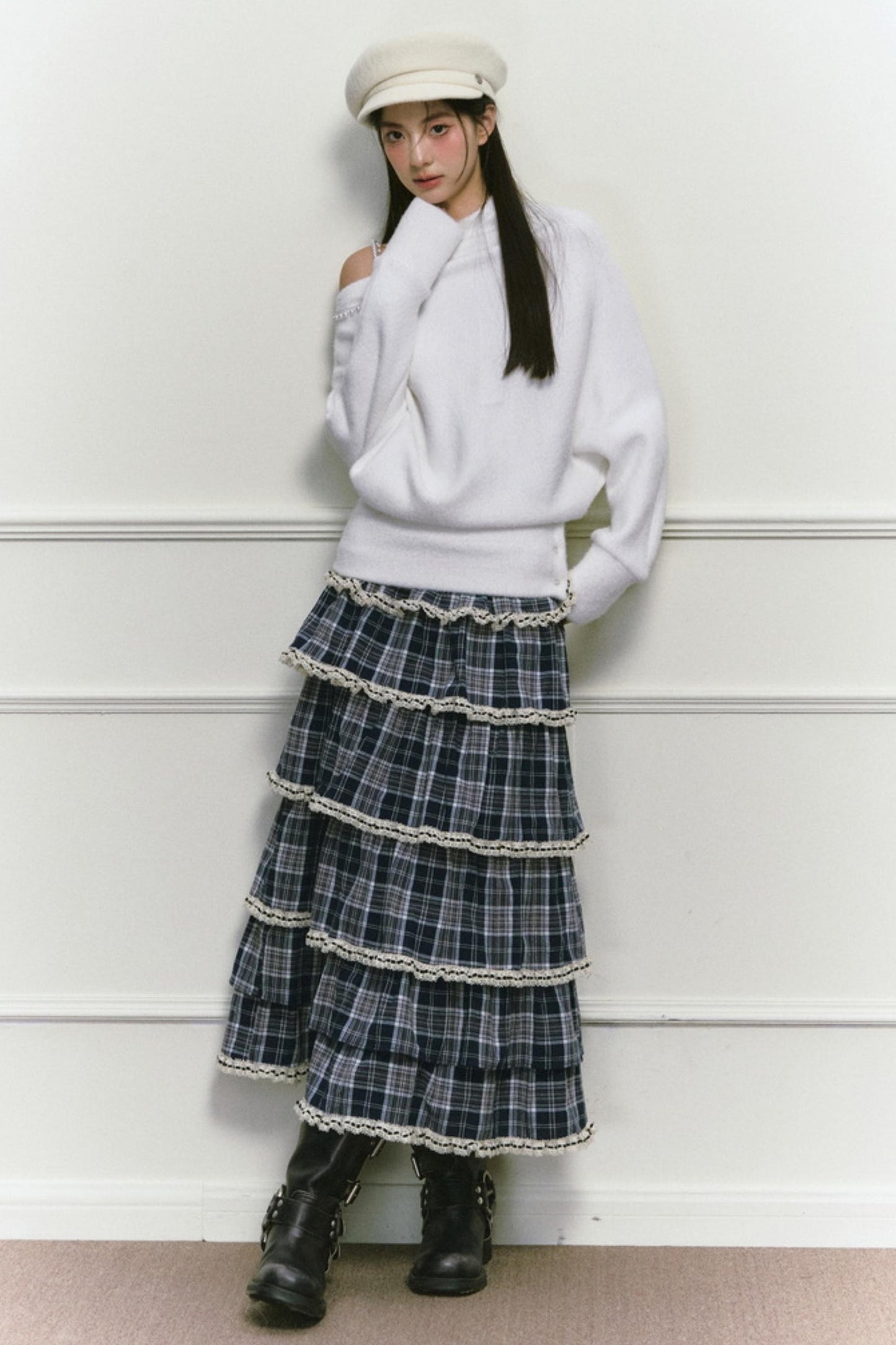 White Foaminck Slouch Sweater