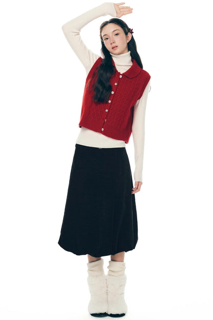 Love Color Notes Knitted Vest Jacket